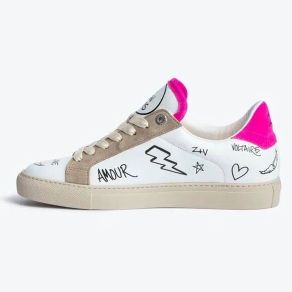 NIB Zadig & Voltaire Charms Print Sneaker in Paradise size 39 - Picture 2 of 13